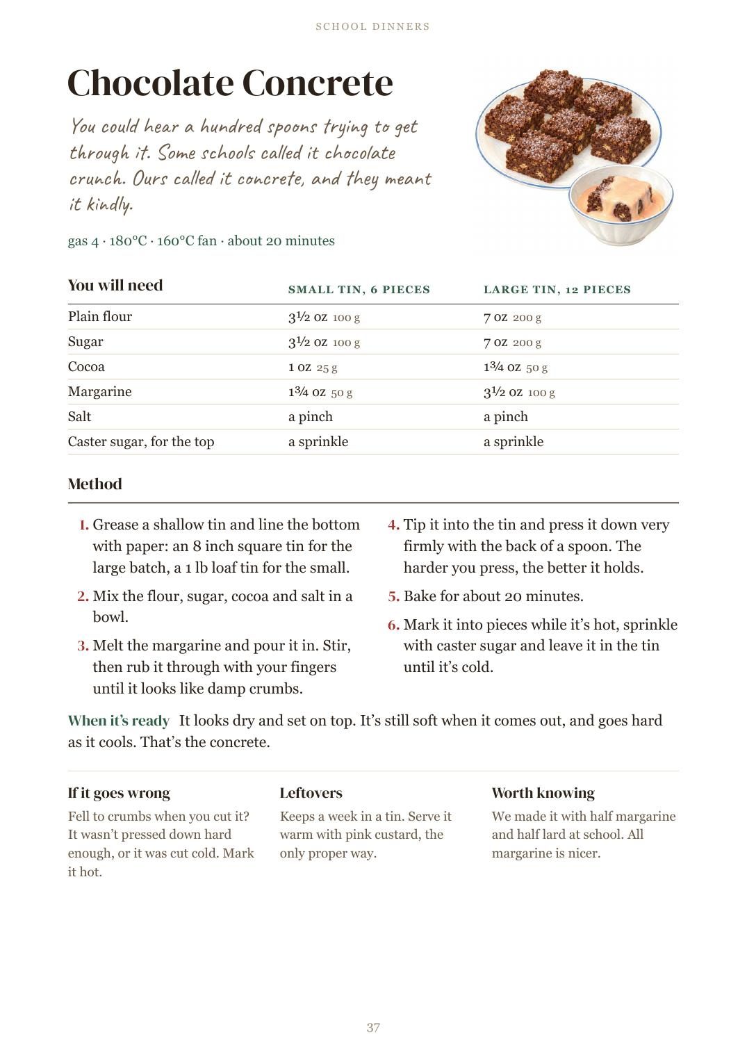 Chocolate Concrete, a page from the book